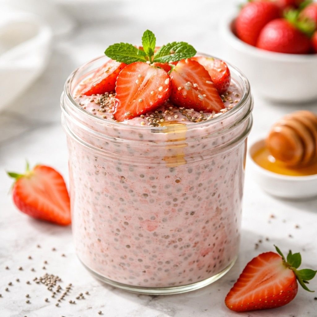 Creamy Strawberry Chia Pudding