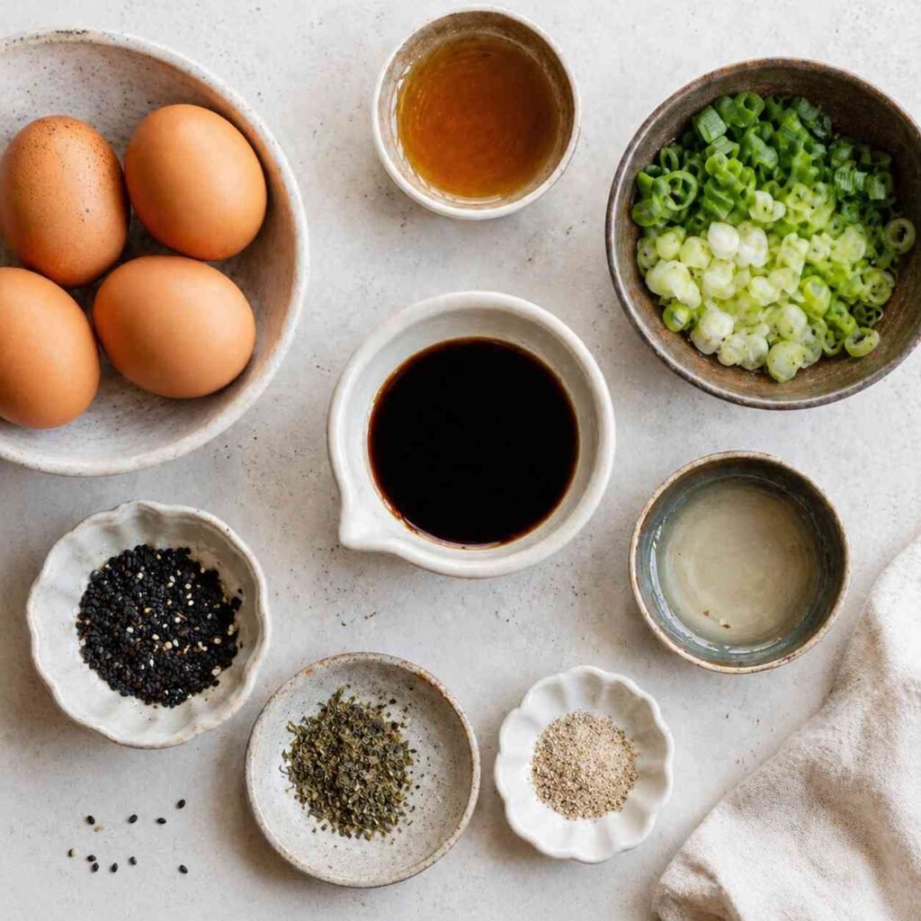 Crispy Soy Sesame Pocket Eggs ingredients