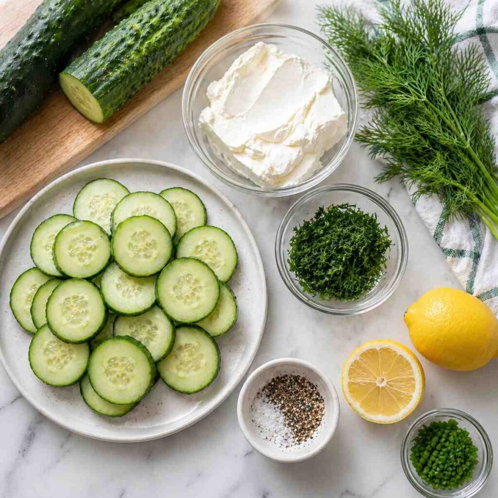 Cucumber Cream Cheese Bites ingredients