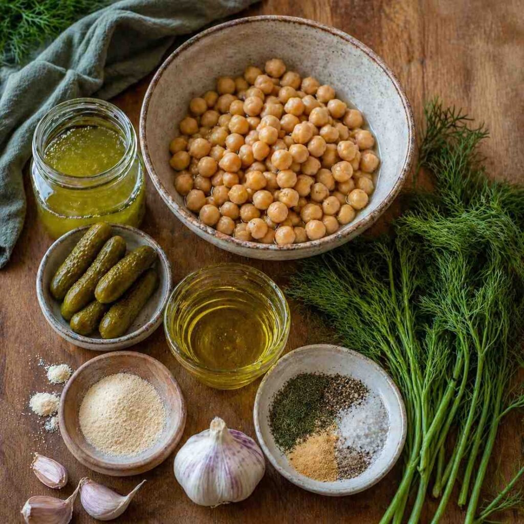 Dill Pickle Chickpeas ingredients