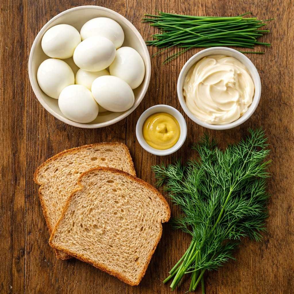 Egg salad sandwich ingredients