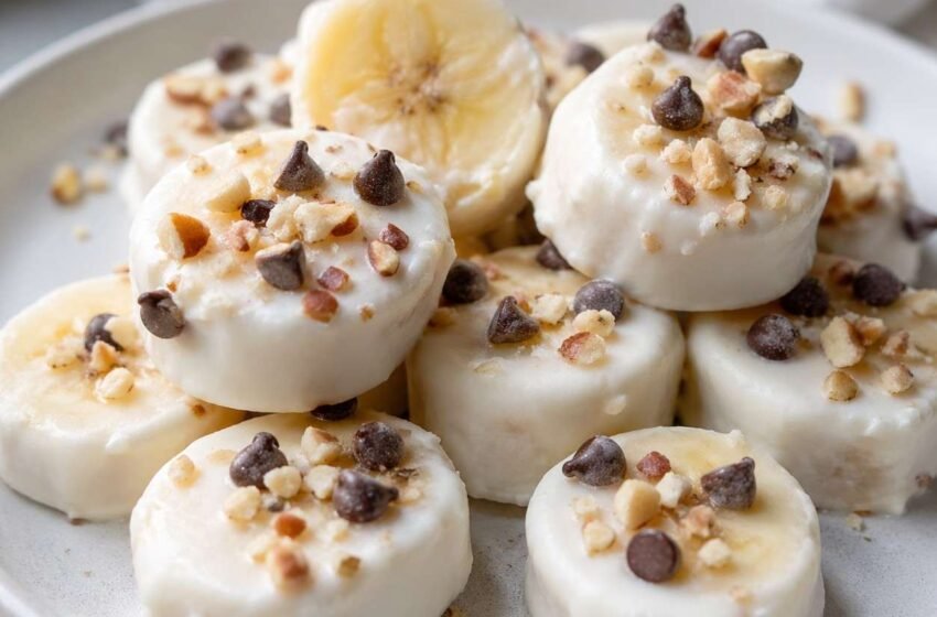 Frozen Greek Yogurt Banana Bites