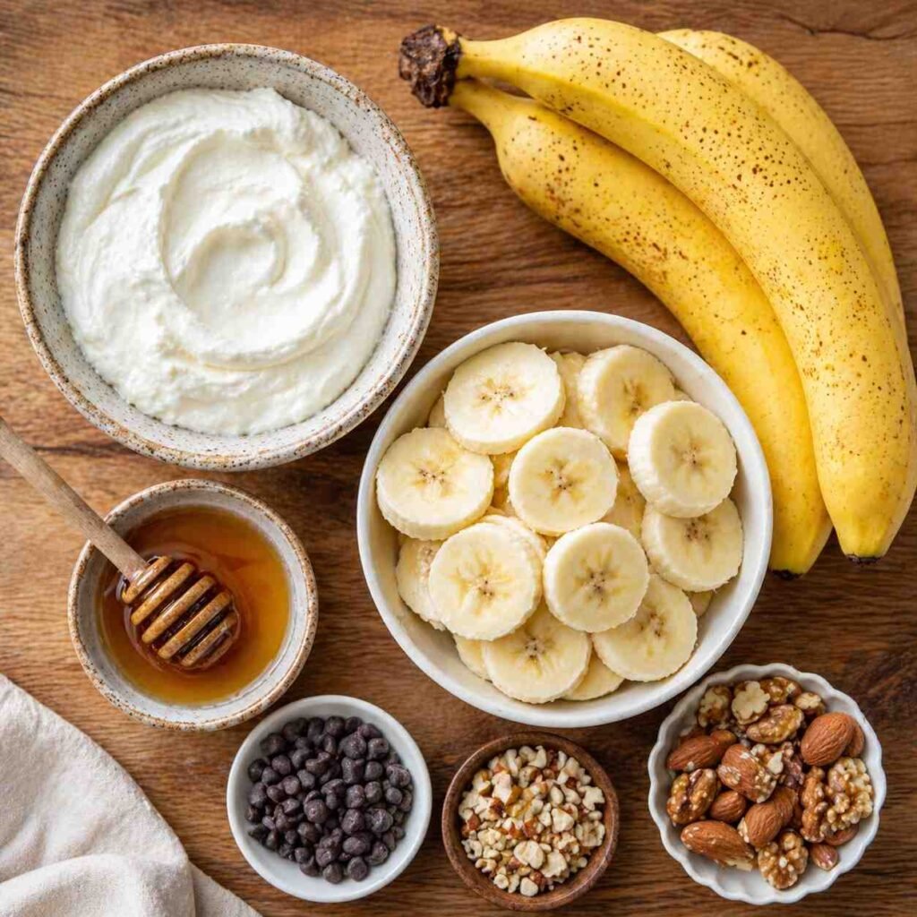 Frozen Greek Yogurt Banana Bites ingredients