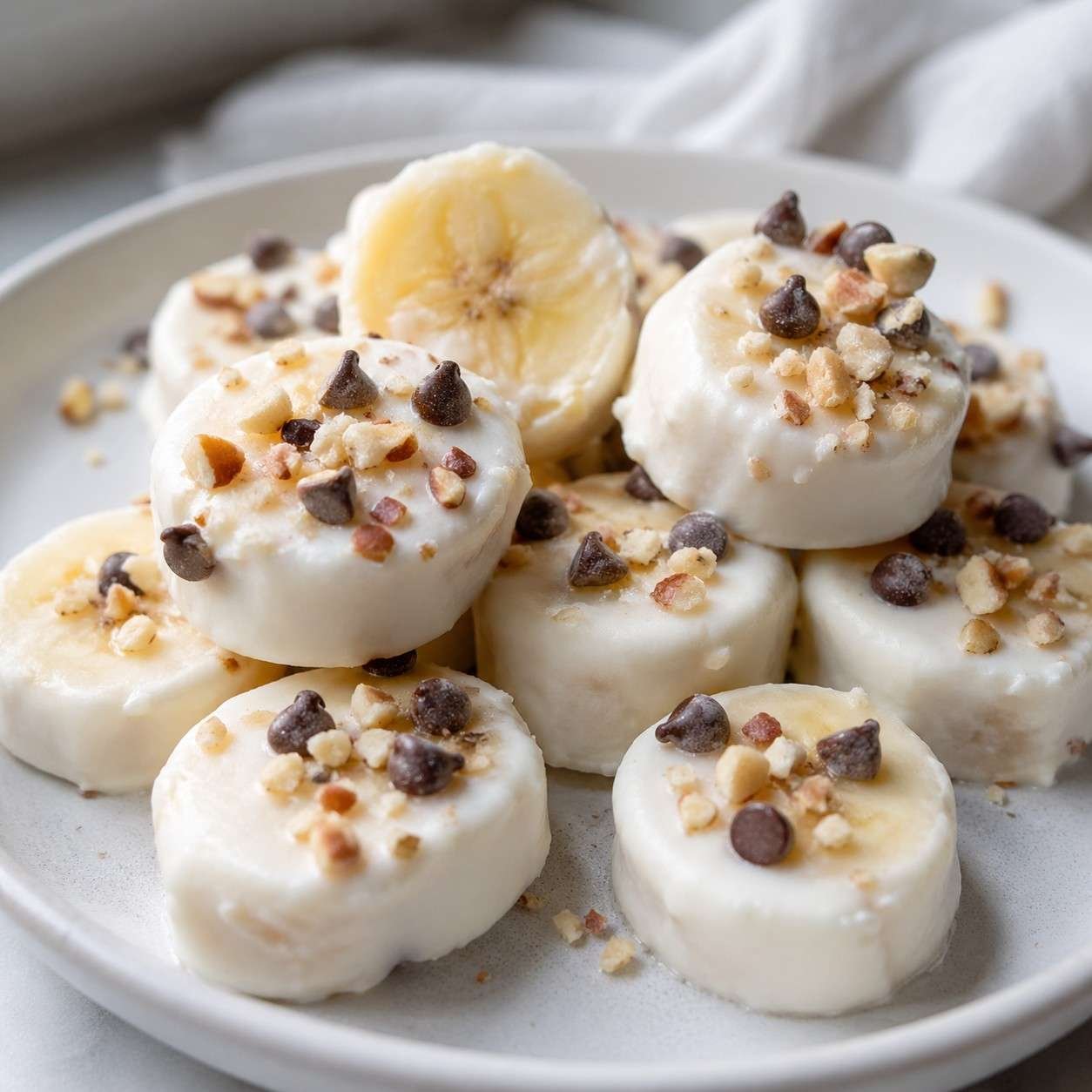 Frozen Greek Yogurt Banana Bites