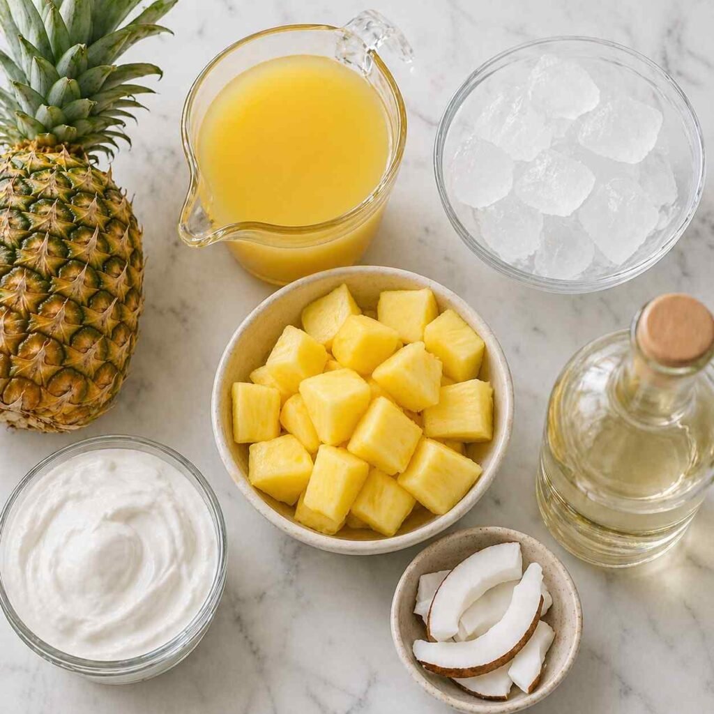 Frozen Pina Colada ingredients