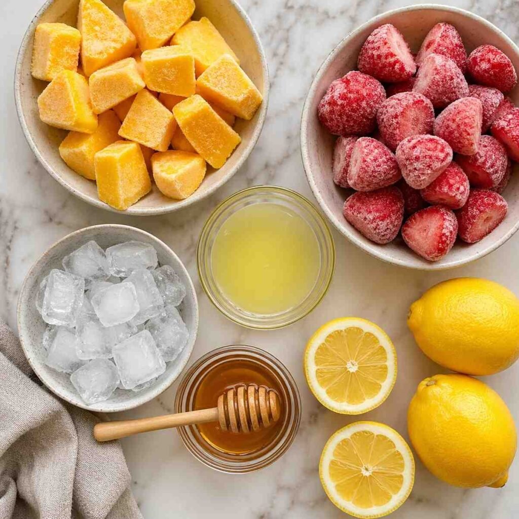 Frozen Strawberry Mango Lemonade ingredients