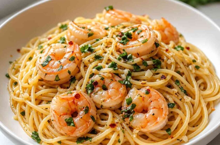 Garlic Shrimp Spaghetti