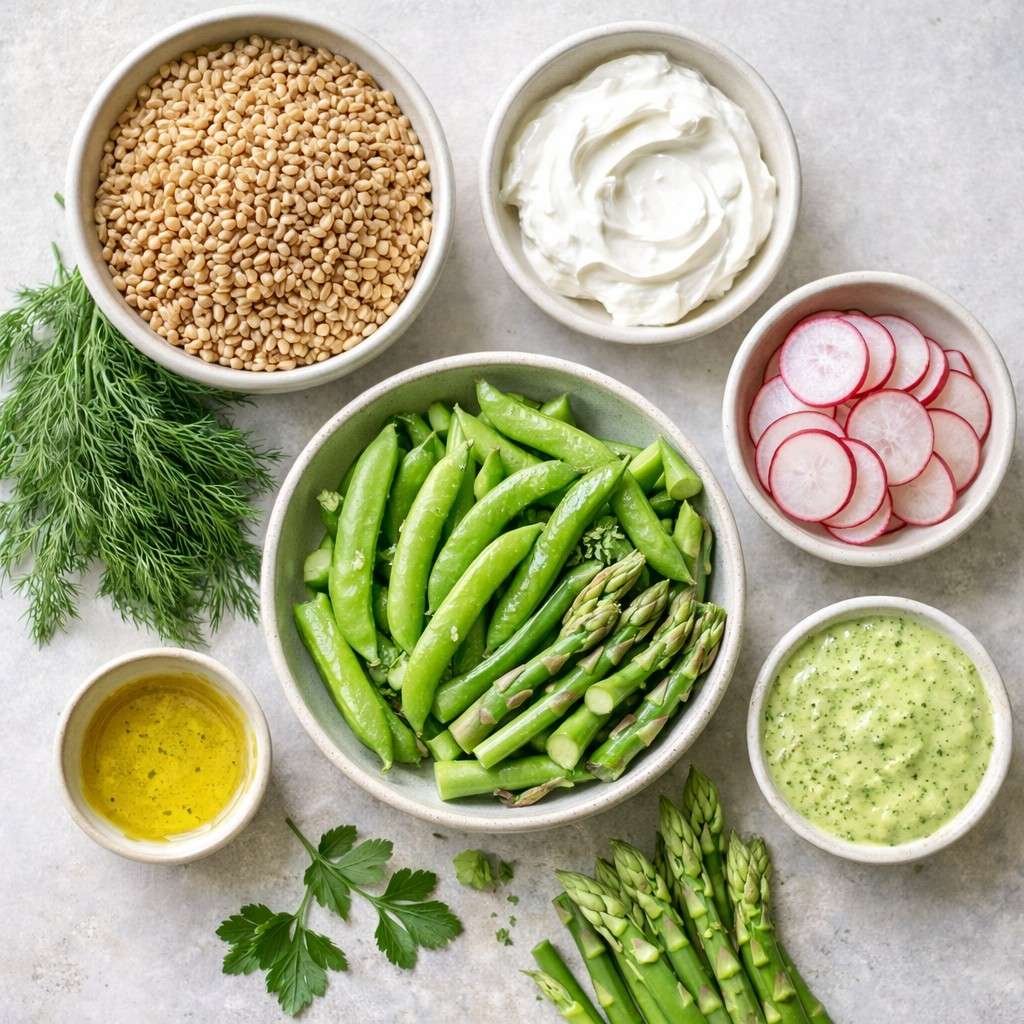 Green Goddess Farro Bowl ingredients
