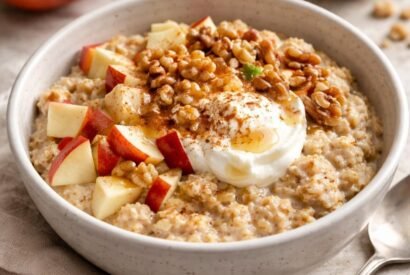 Thumbnail for Healthy Fruit and Nut Oatmeal Breakfast Bowl