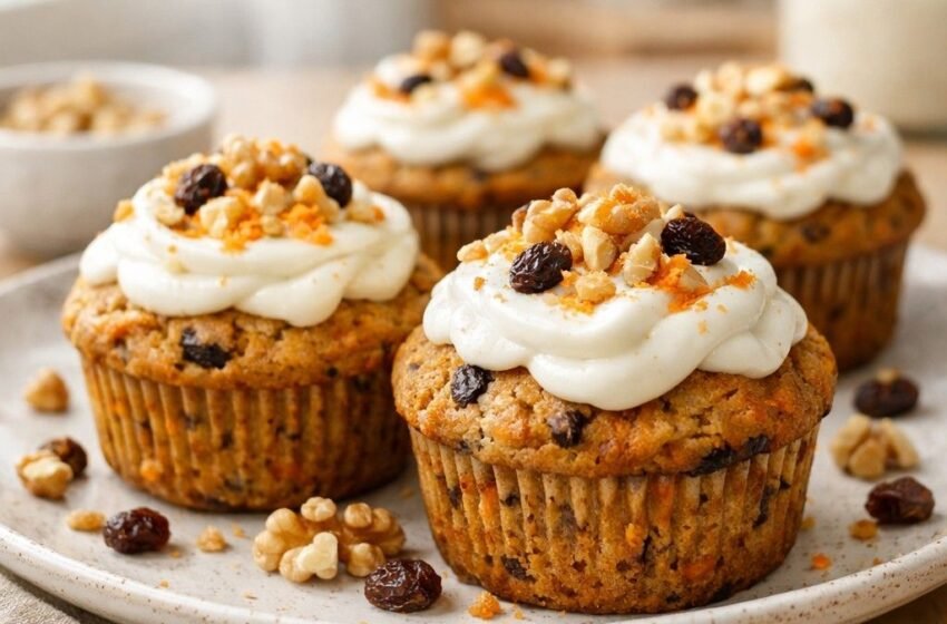 High-Protein Carrot Cake Muffins