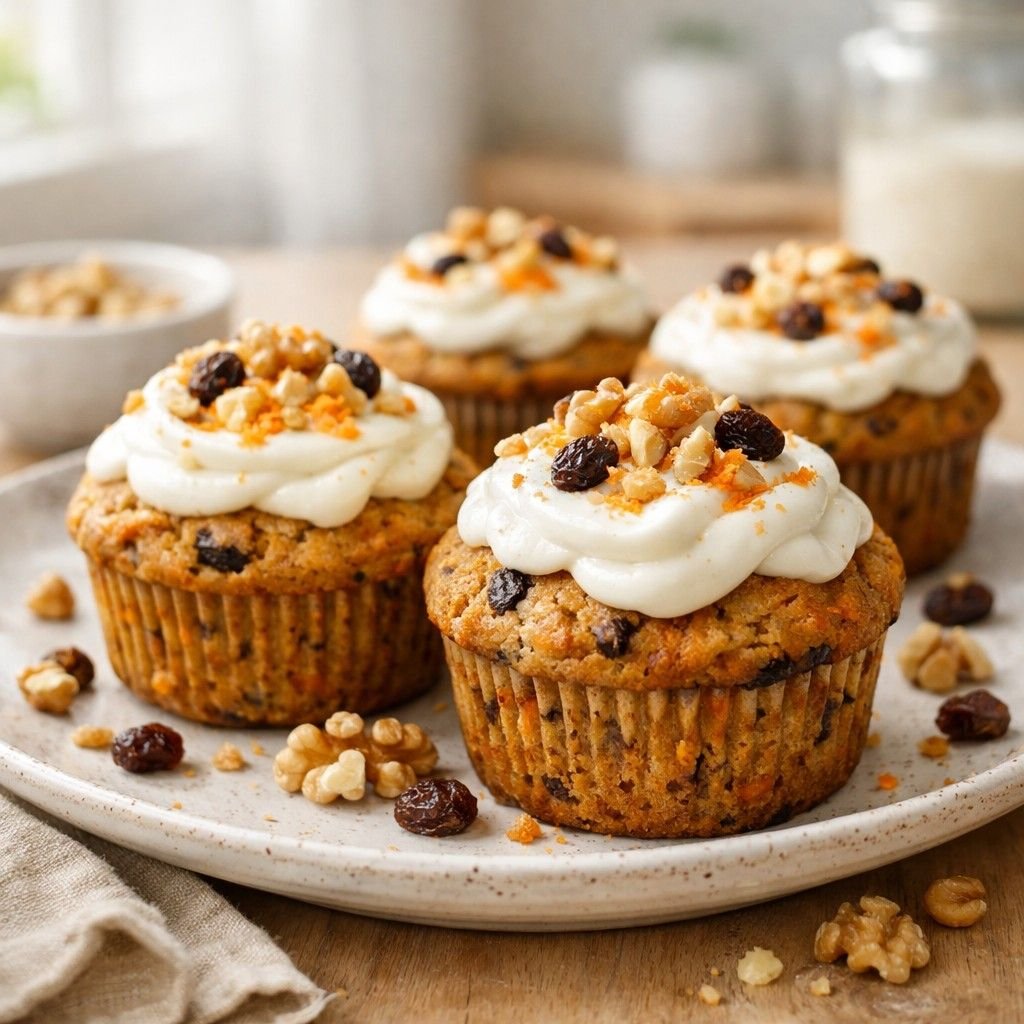 High-Protein Carrot Cake Muffins