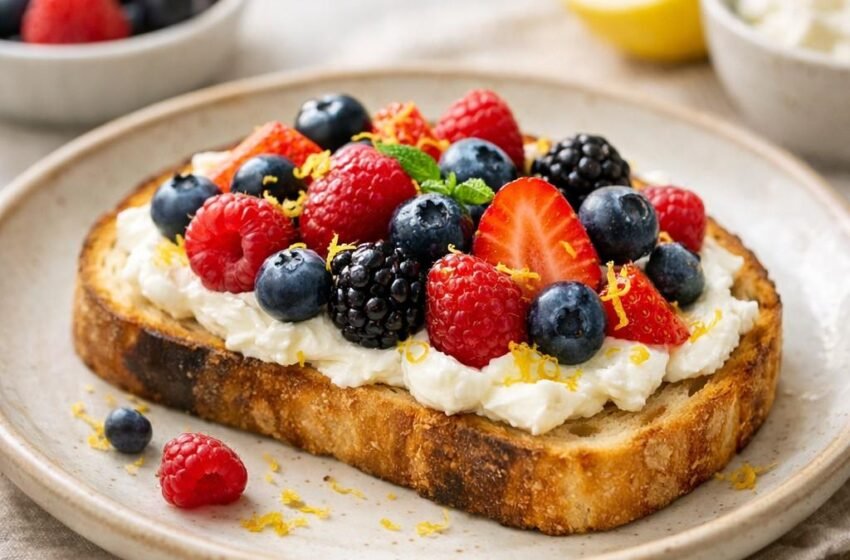 Lemon Berry Ricotta Toast