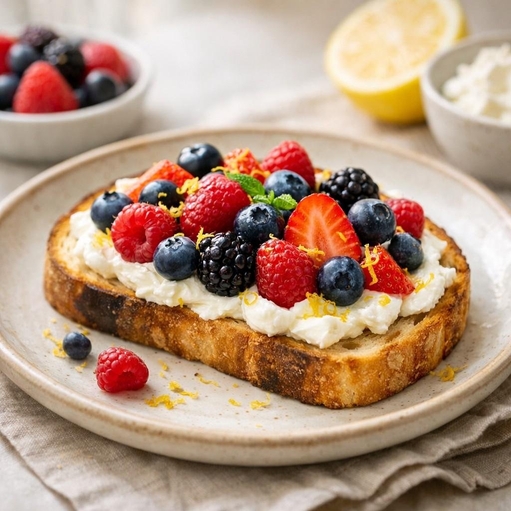 Lemon Berry Ricotta Toast