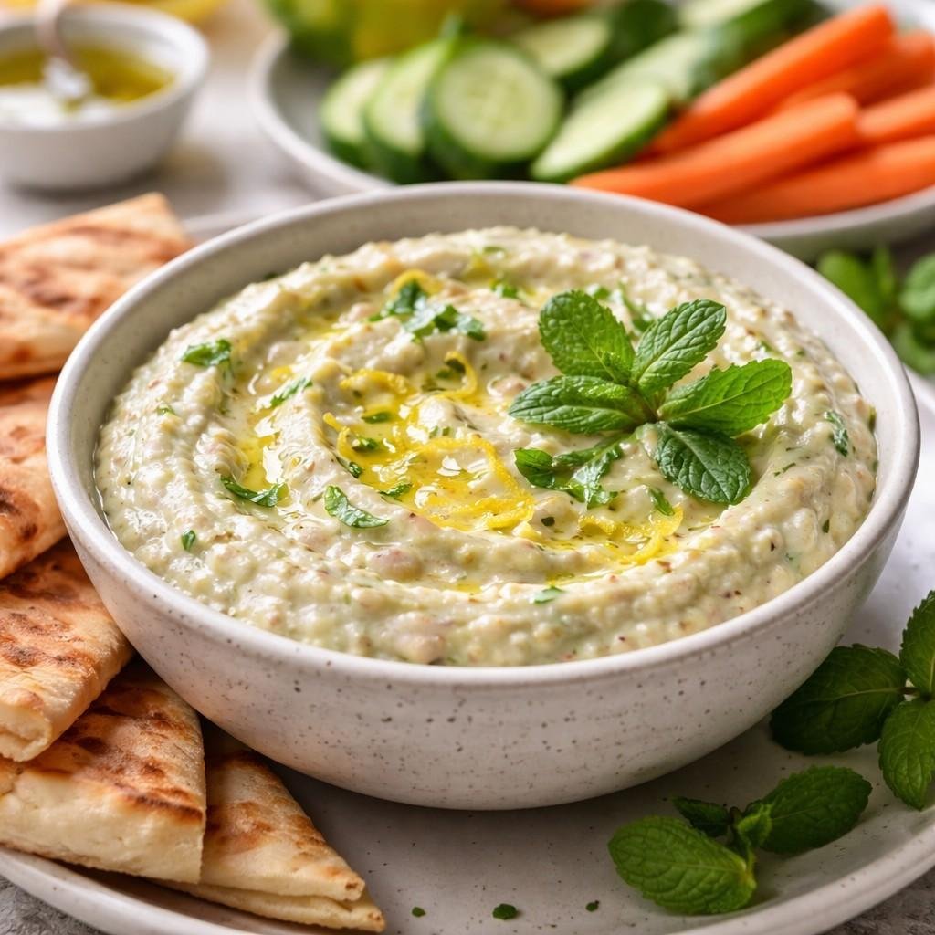 Lemon Mint White Bean Dip