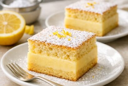 Thumbnail for Magic Lemon Cake with Three Layers