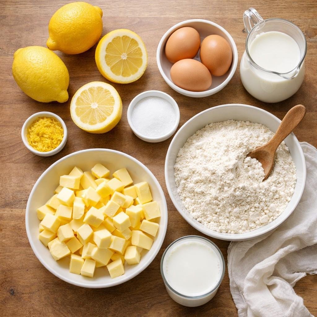 Magic Lemon Cake ingredients