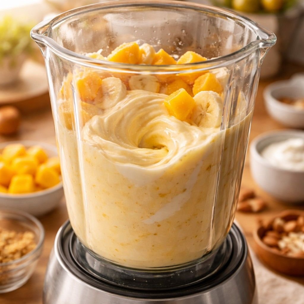 Mango Smoothie Bowl prep