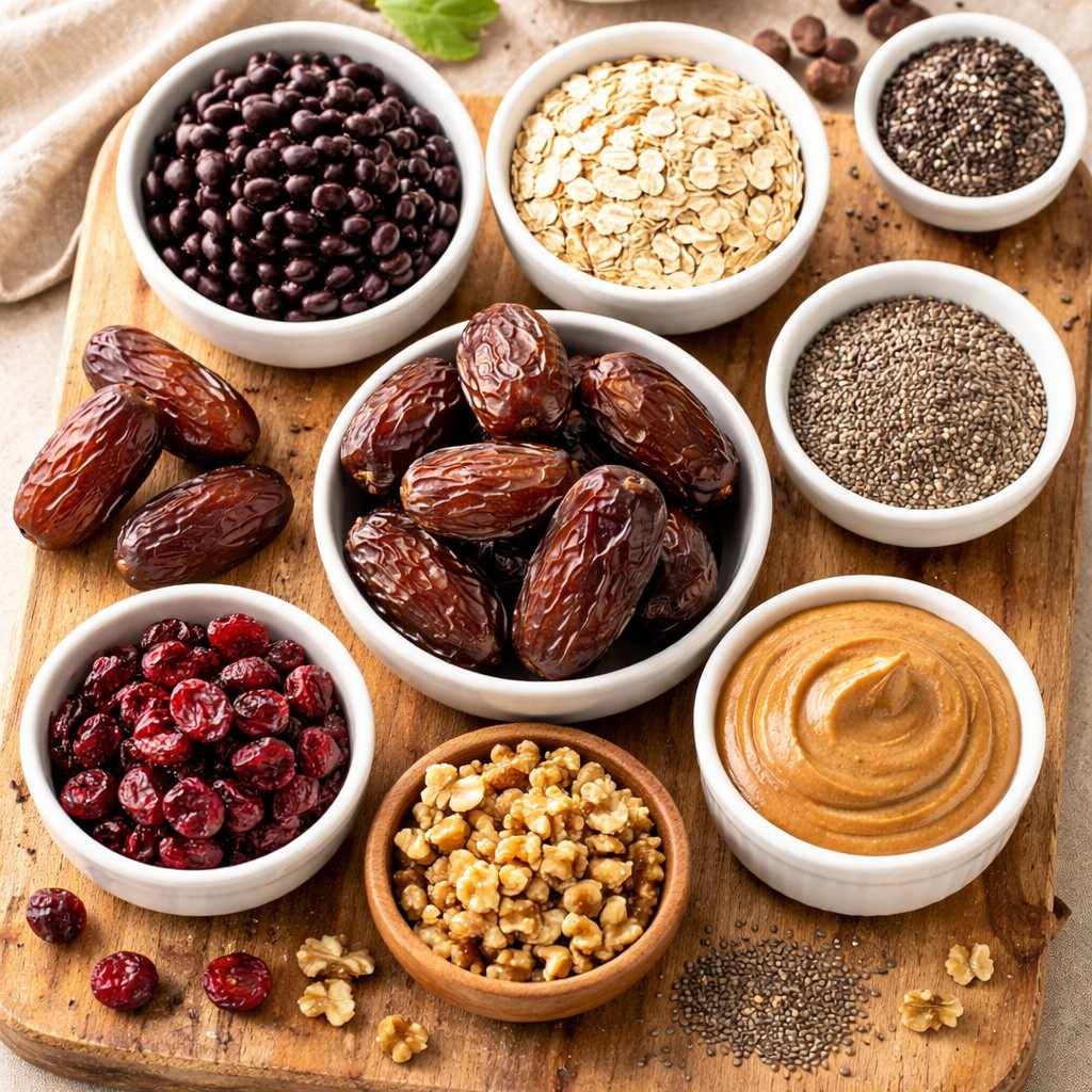 No-Bake Trail Mix Energy Bites ingredients