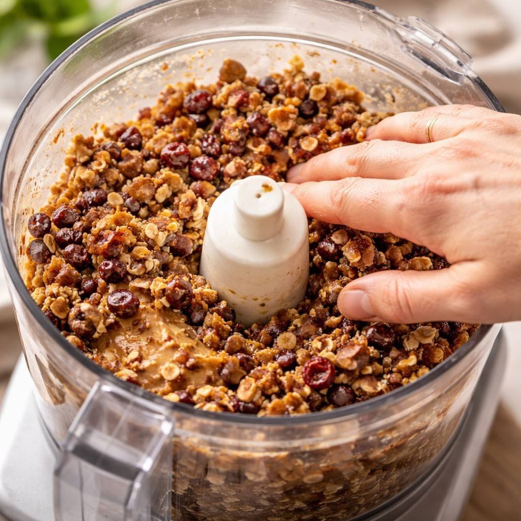 No-Bake Trail Mix Energy Bites prep