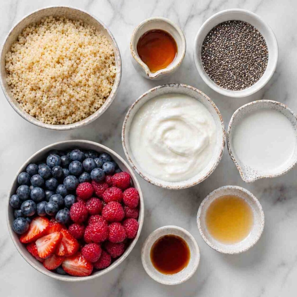 Overnight Quinoa Pudding ingredients