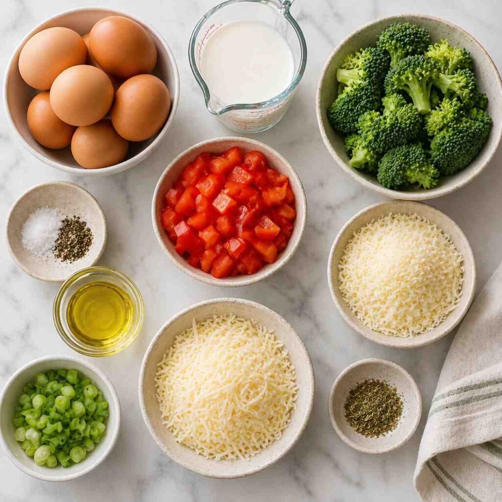 Parmesan Vegetable Egg Muffins ingredients