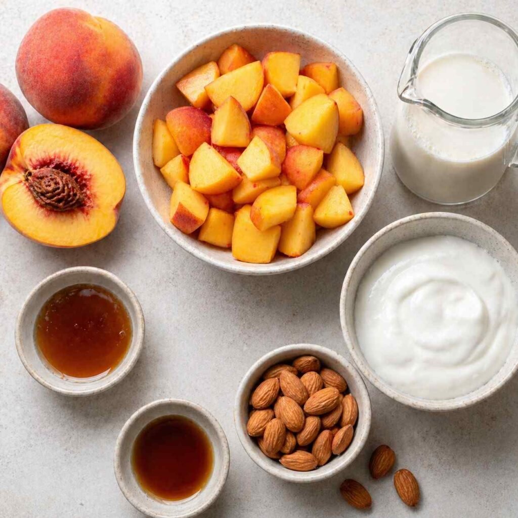 Peach Smoothie ingredients