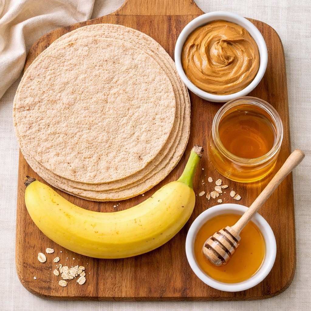 Peanut Butter Banana Roll-Ups ingredients