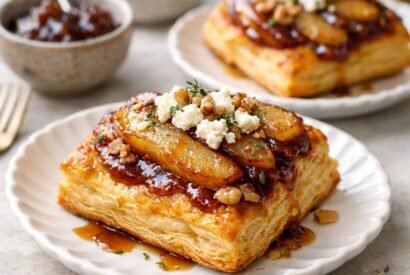 Thumbnail for Pear and Goat Cheese Upside-Down Puff Pastries
