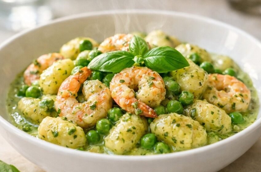 Pesto Shrimp Gnocchi