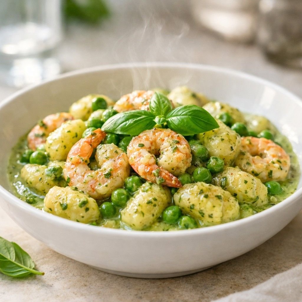 Pesto Shrimp Gnocchi