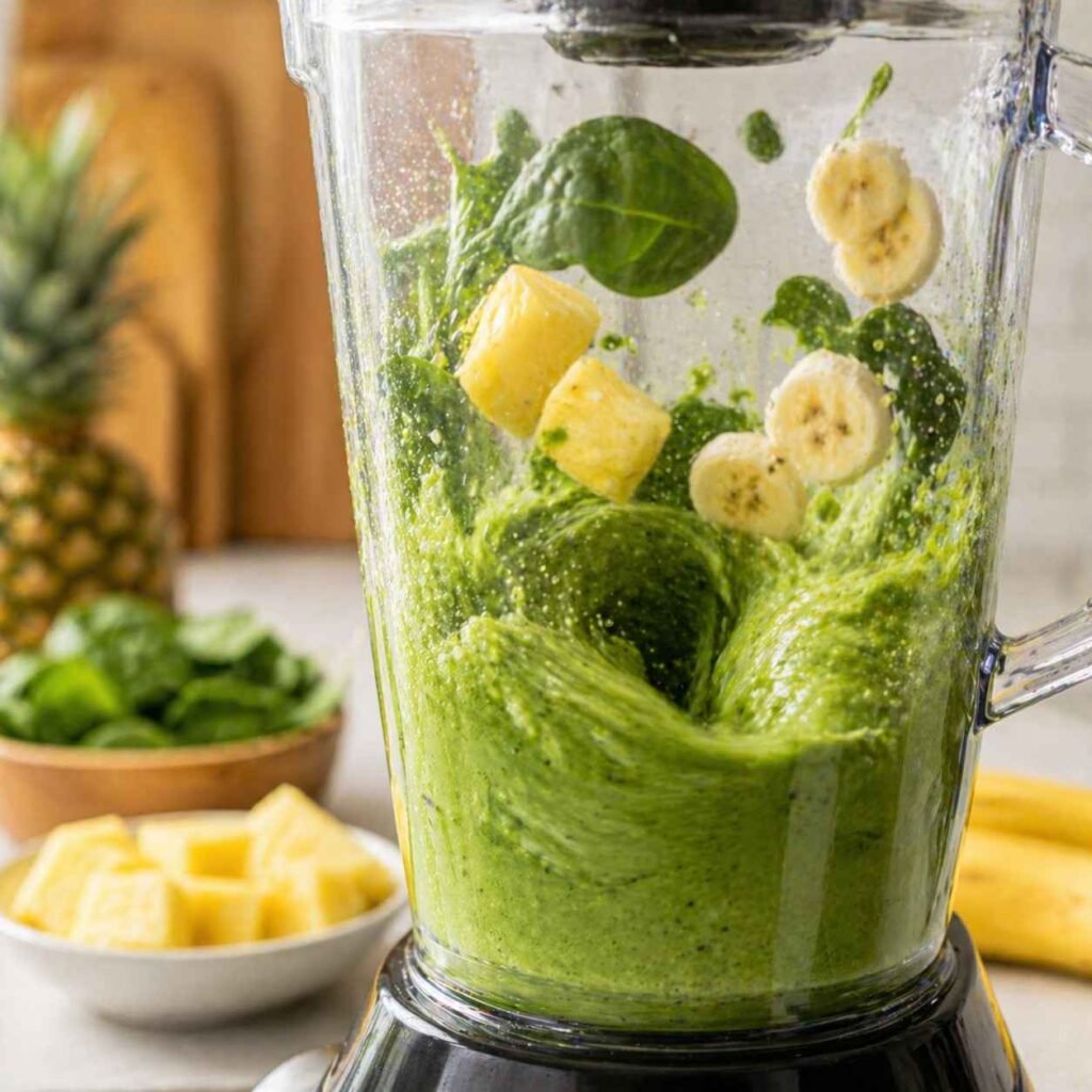 Pineapple Spinach Smoothie blend