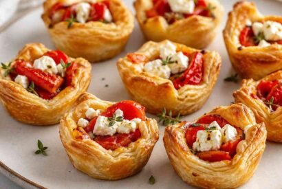 Thumbnail for 3-Ingredient Savory Puff Pastry Appetizer Cups