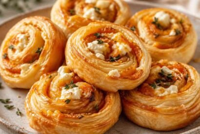 Thumbnail for Pumpkin Goat Cheese Puff Pastry Rolls