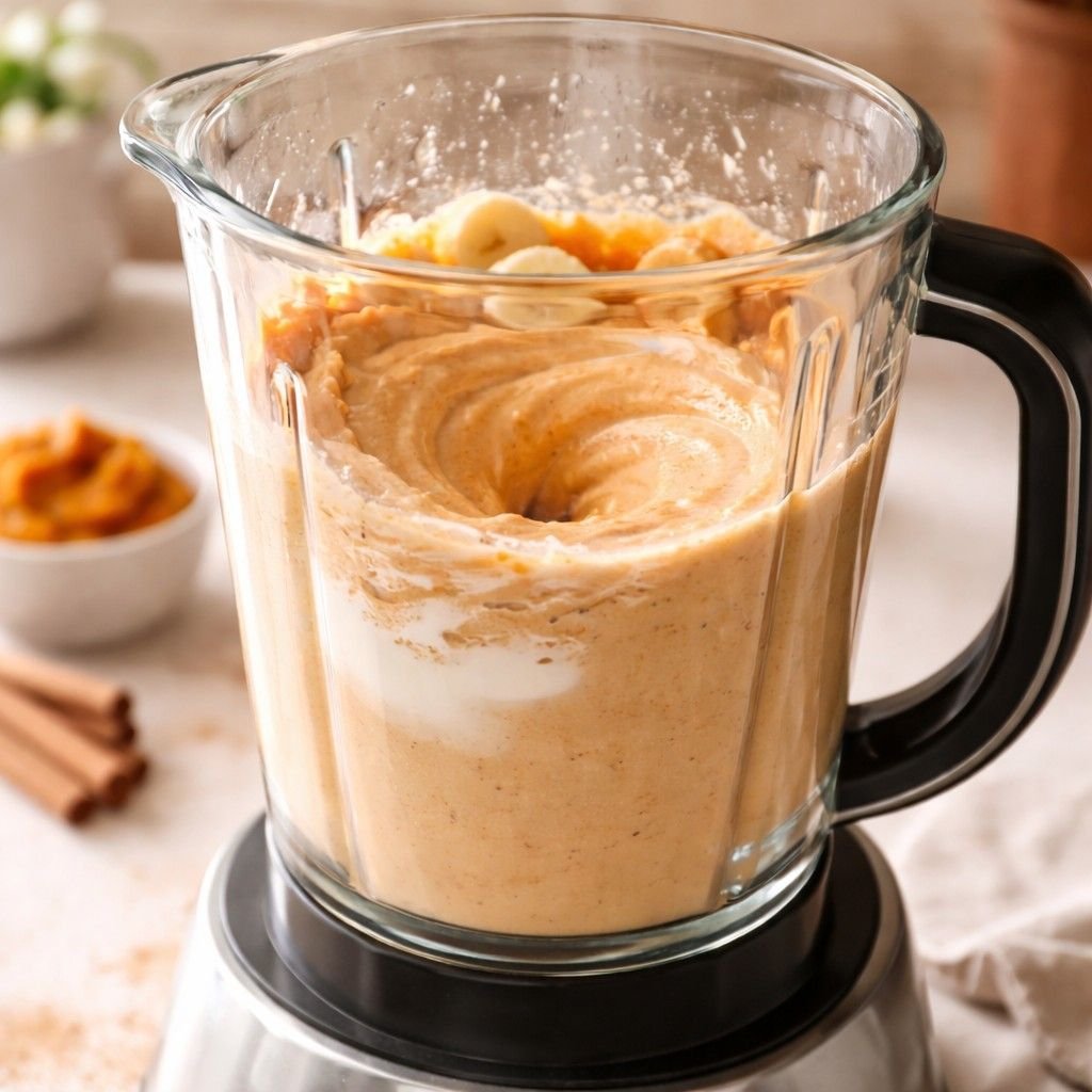 Pumpkin Pie Smoothie prep