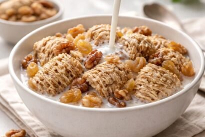 Thumbnail for Quick Shredded Wheat Breakfast with Raisins and Walnuts
