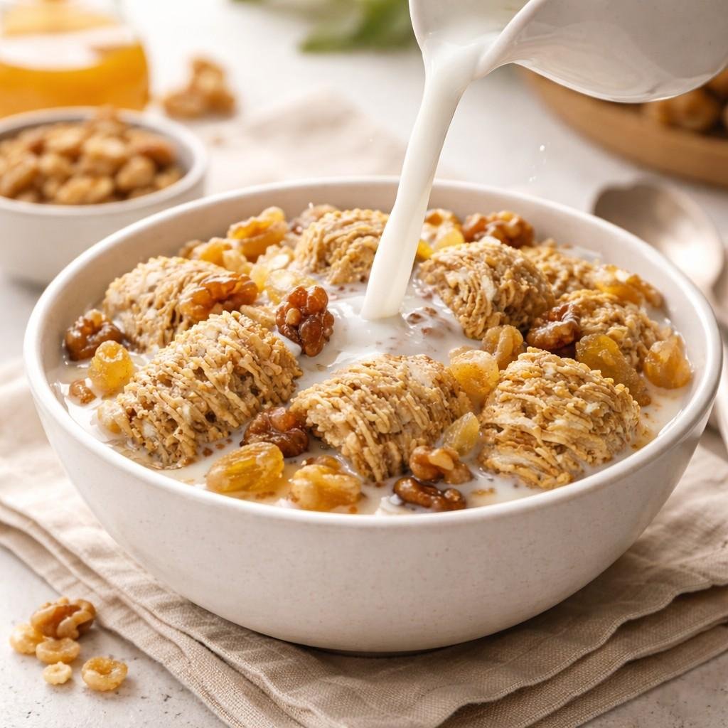 Quick Shredded Wheat Breakfast with Raisins prep