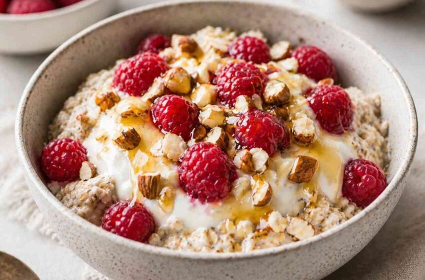 Raspberry Overnight Muesli