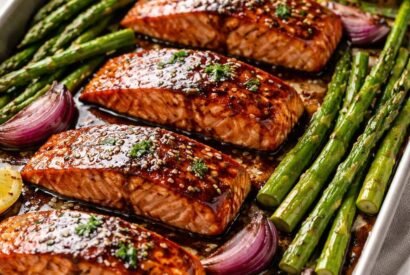 Thumbnail for Sheet Pan Balsamic Salmon with Asparagus