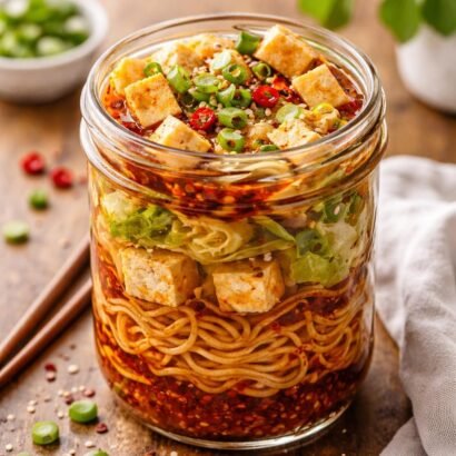 Spicy Sichuan Ramen Cup with Cabbage & Tofu