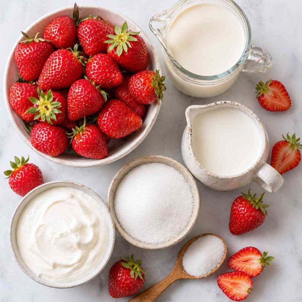Strawberry Ice Cream ingredients