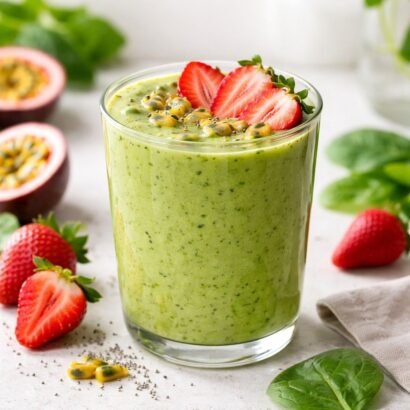 Strawberry Passion Fruit Green Smoothie