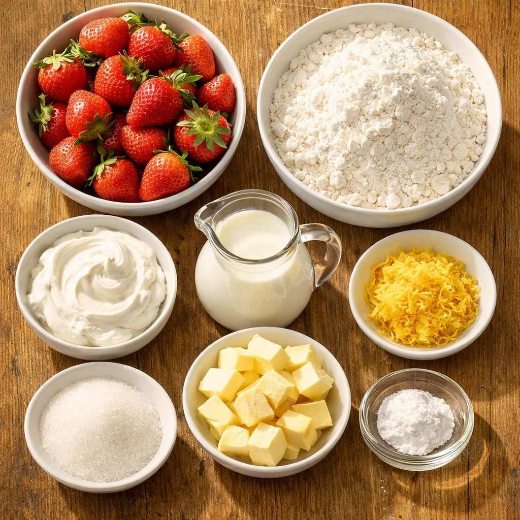 Strawberry Shortcake ingredients