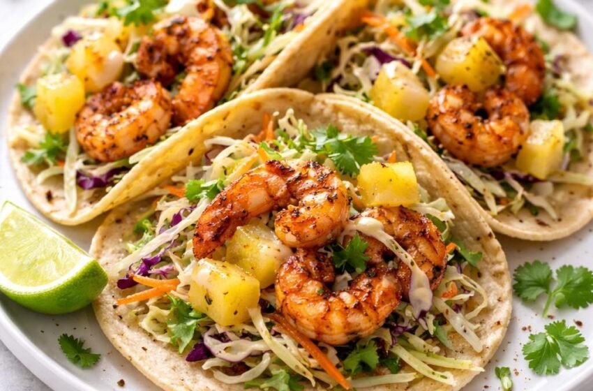 Tajin Shrimp Tacos