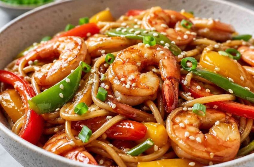 Teriyaki Shrimp Noodles