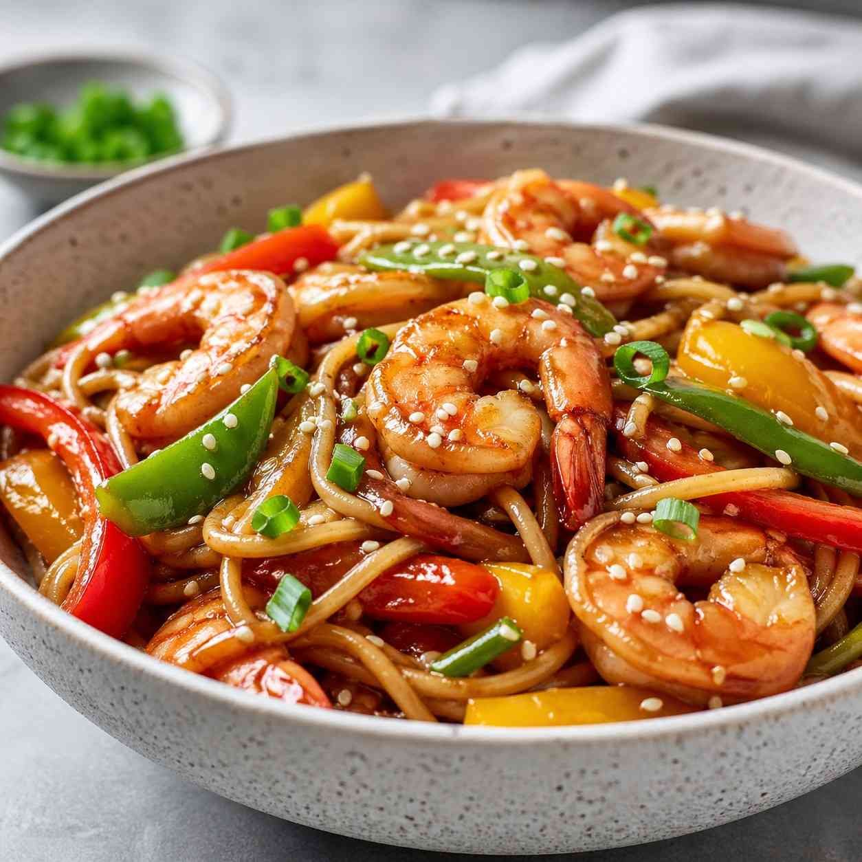 Teriyaki Shrimp Noodles