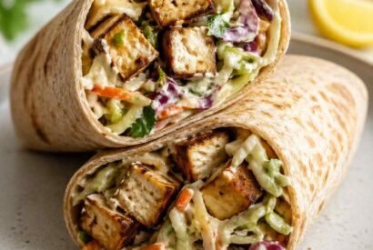 Thumbnail for Crispy Smoked Tofu Coleslaw Wraps