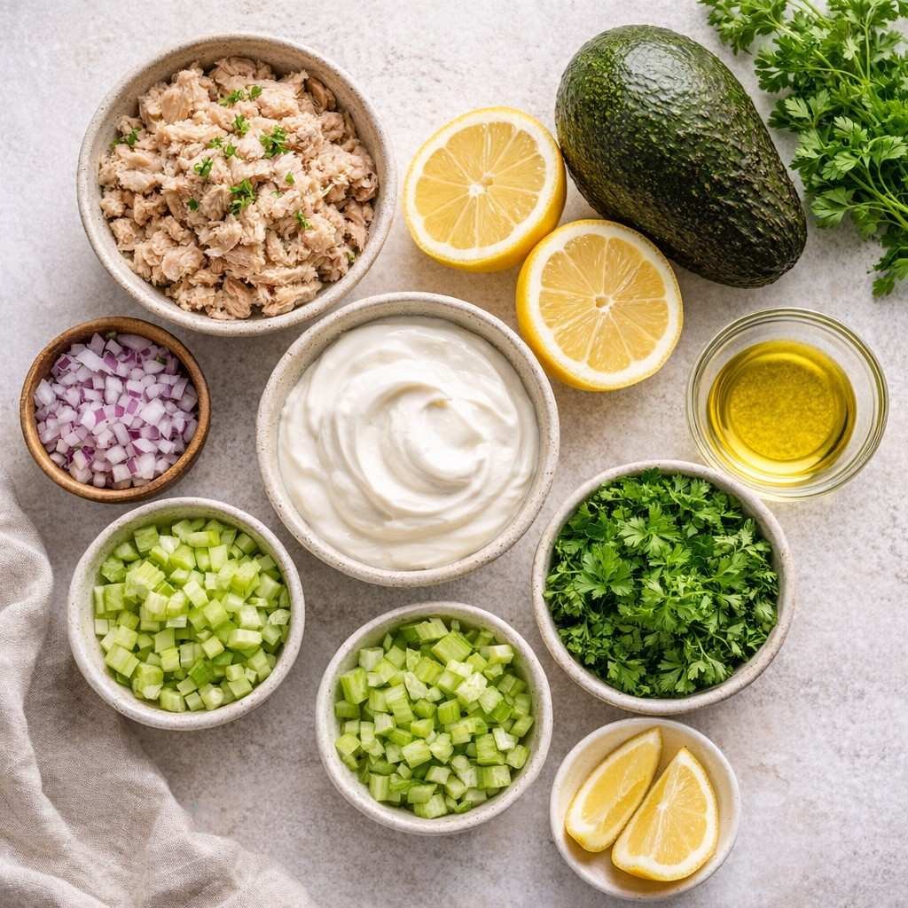 Tuna Salad Spread ingredients