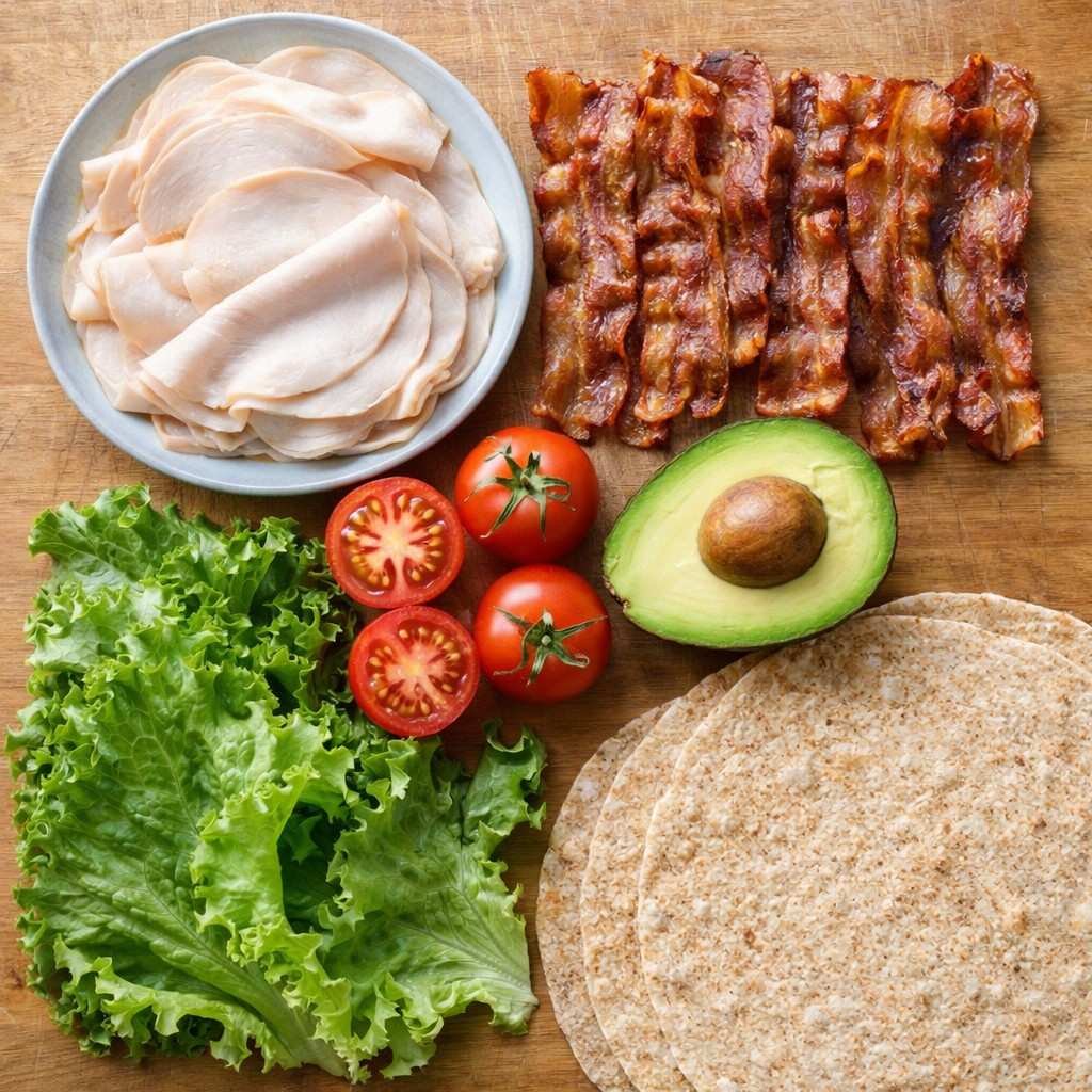 Turkey BLT wrap ingredients