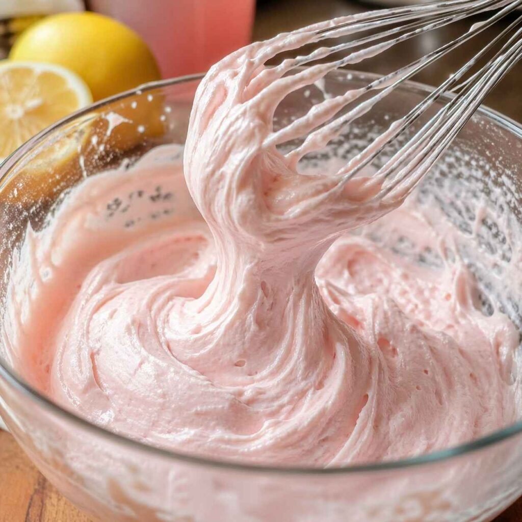Whipped Pink Lemonade prep