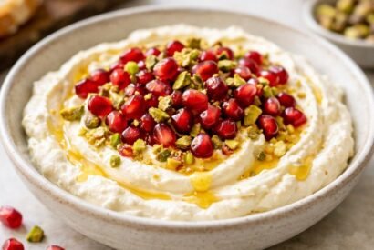 Thumbnail for Creamy Whipped Feta with Pomegranate, Pistachios & Honey